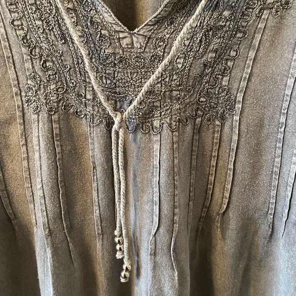 Grey boho blouse XL - Picture 1 of 6